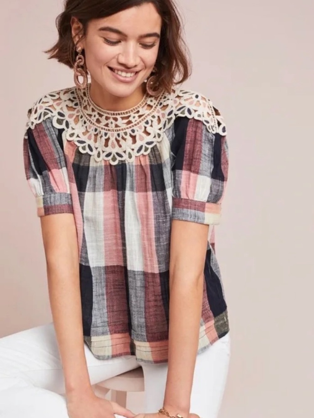Maeve Plaid Swing Top